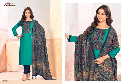 Ajjrak Gold Vol 2 Vishnu Impex Vetican Pant Style Suits Supplier