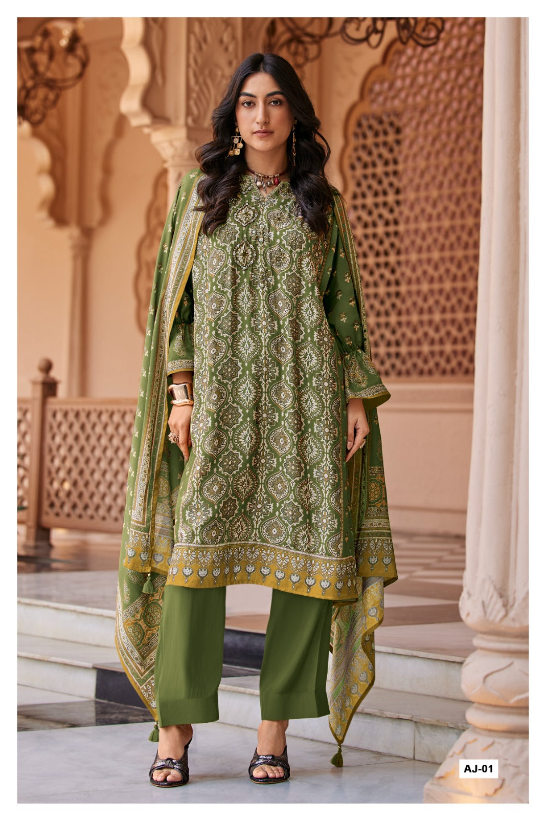 Ajra 2 Varshaa Viscose Muslin Pant Style Suits Exporter