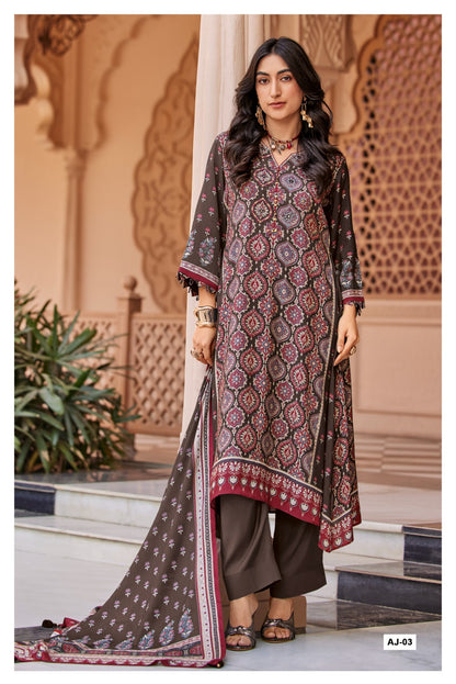 Ajra 2 Varshaa Viscose Muslin Pant Style Suits Exporter