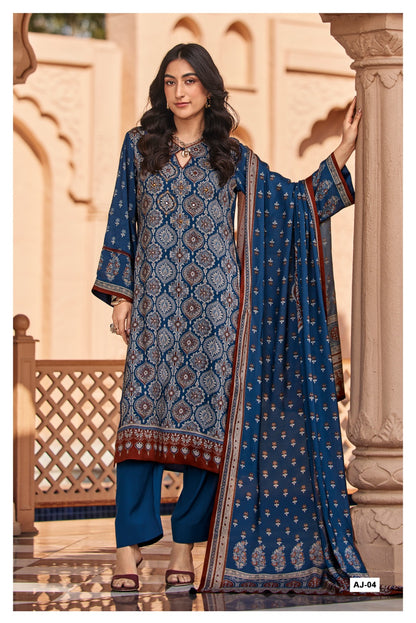 Ajra 2 Varshaa Viscose Muslin Pant Style Suits Exporter