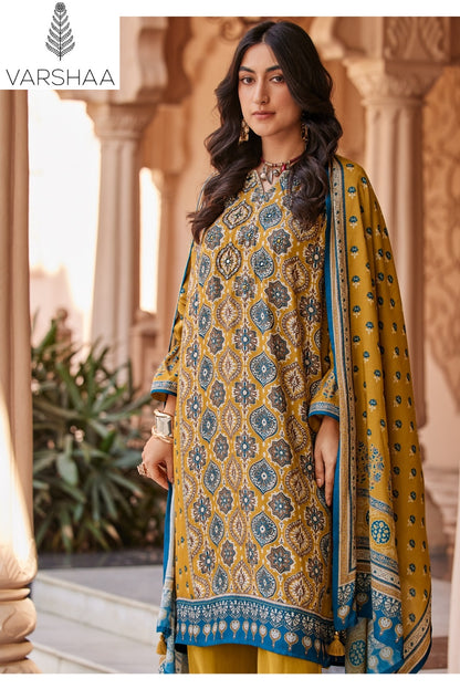 Ajra Varshaa Viscose Muslin Pant Style Suits Wholesaler India