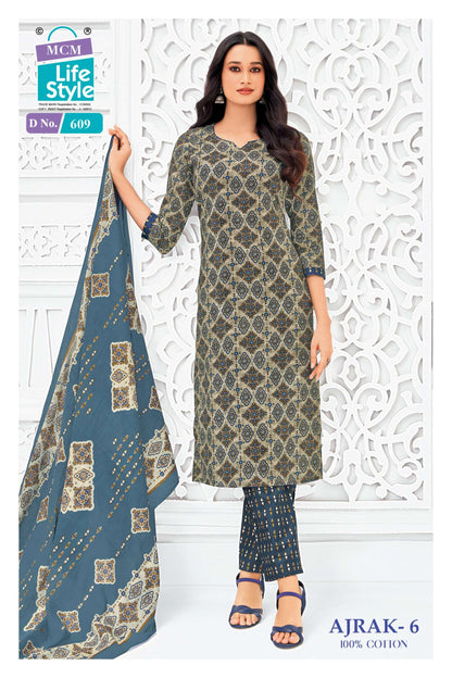 Ajrak Vol 6 Mcm Lifestyle Cotton Dress Material Exporter