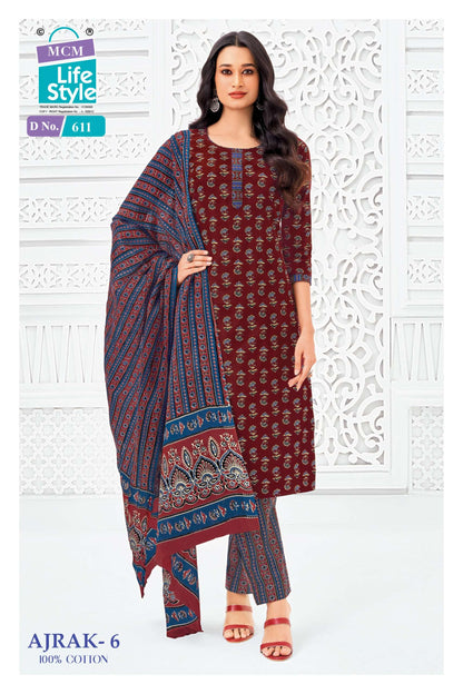 Ajrak Vol 6 Mcm Lifestyle Cotton Dress Material Exporter