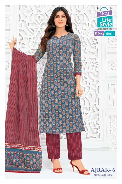 Ajrak Vol 6 Mcm Lifestyle Cotton Dress Material Exporter