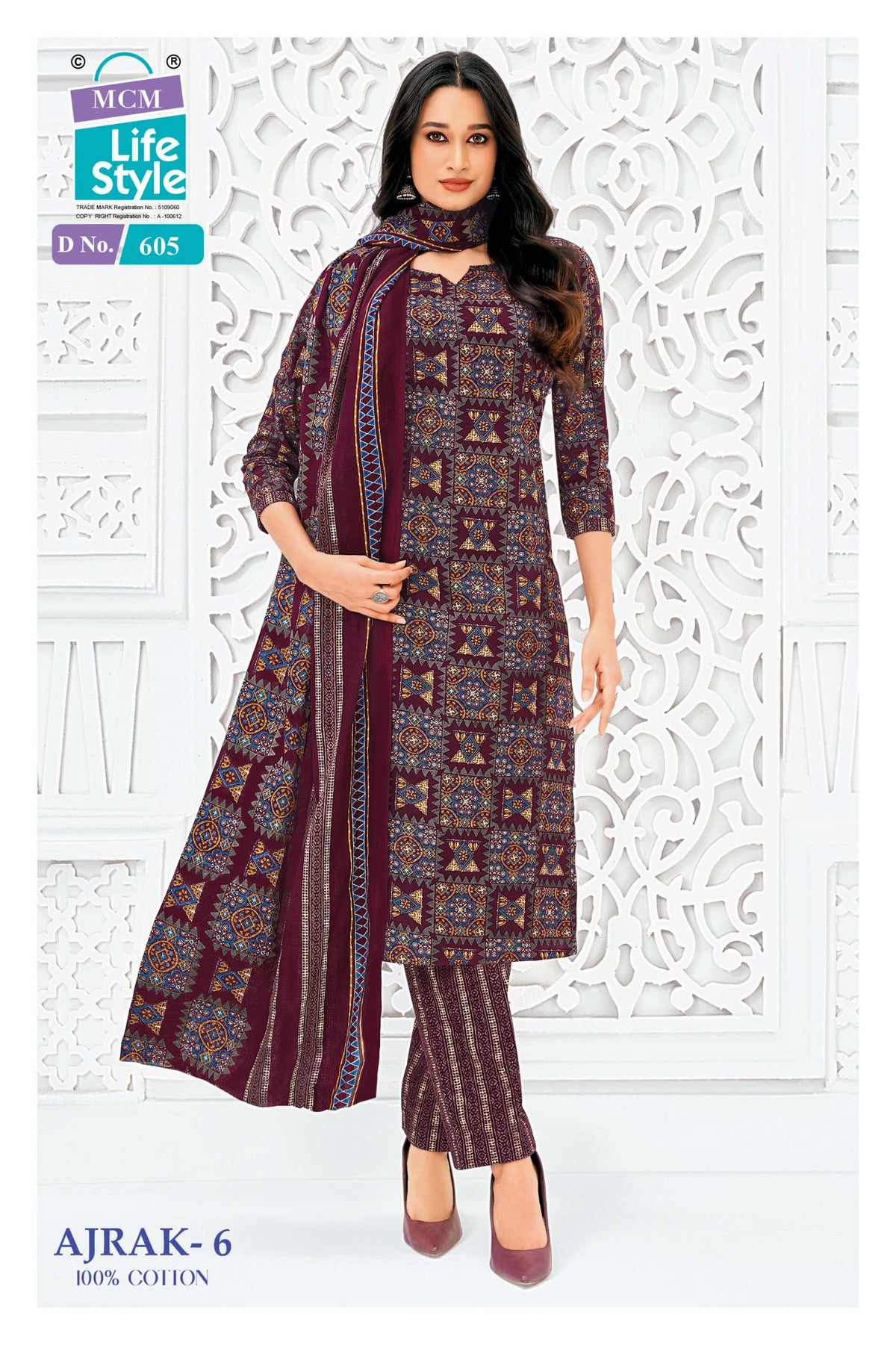 Ajrak Vol 6 Mcm Lifestyle Cotton Dress Material Exporter