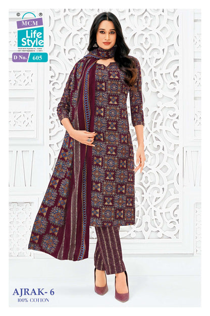 Ajrak Vol 6 Mcm Lifestyle Cotton Dress Material Exporter