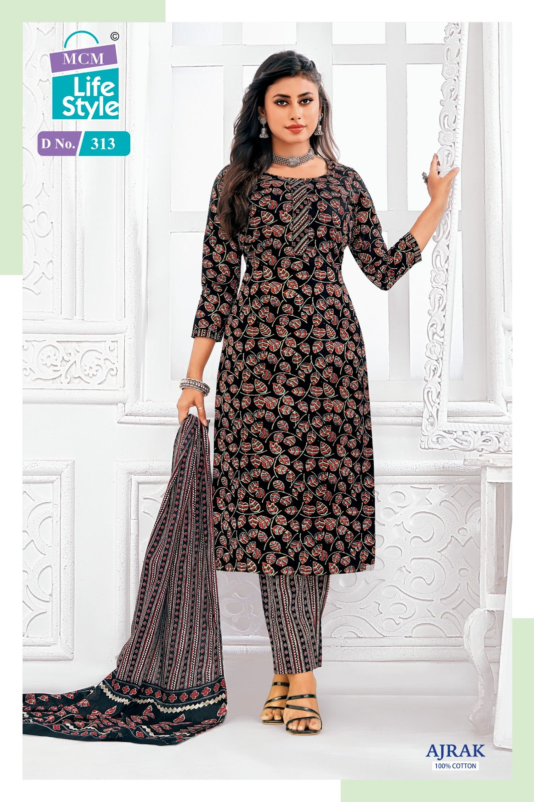 Ajrak 3 Mcm Lifestyle Cotton Dress Material Supplier