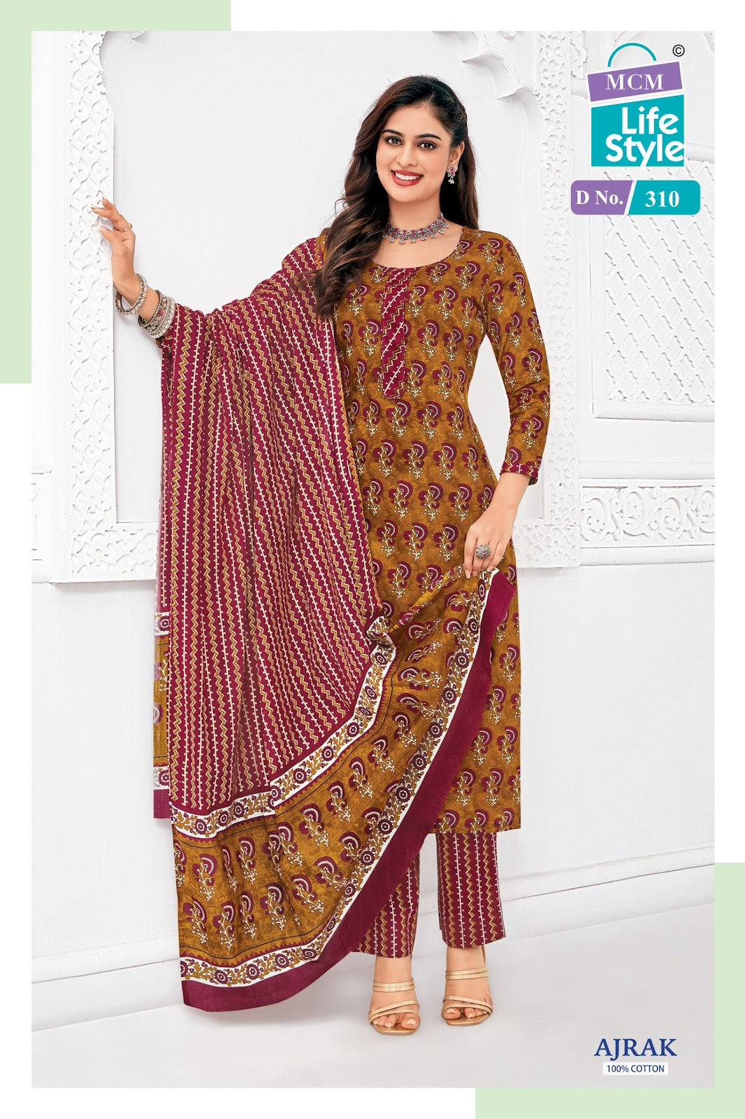 Ajrak 3 Mcm Lifestyle Cotton Dress Material Supplier