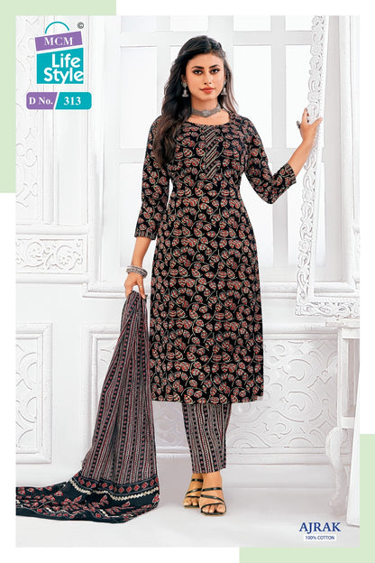 Ajrak 3 Mcm Lifestyle Readymade Cotton Pant Suits Manufacturer