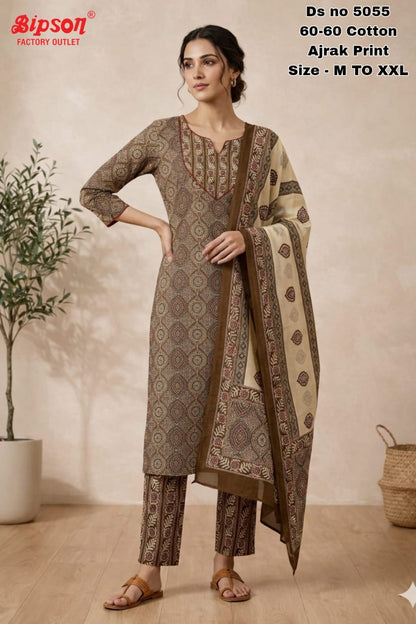 Ajrak Bipson Prints Readymade Cotton Pant Suits Wholesaler Ahmedabad