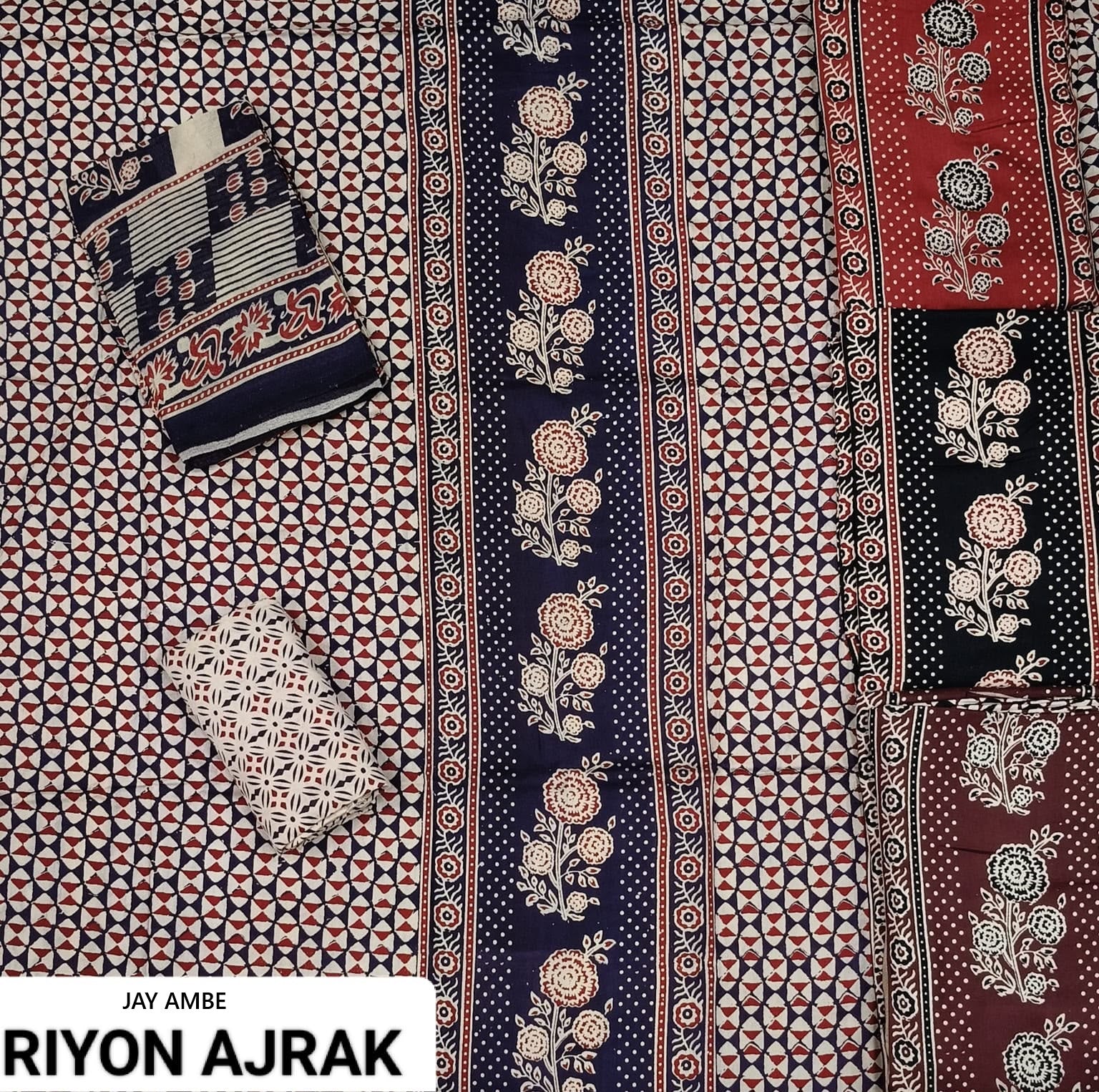 Ajrak Special 2207 Jay Ambe Rayon Salwar Suits Manufacturer Ahmedabad