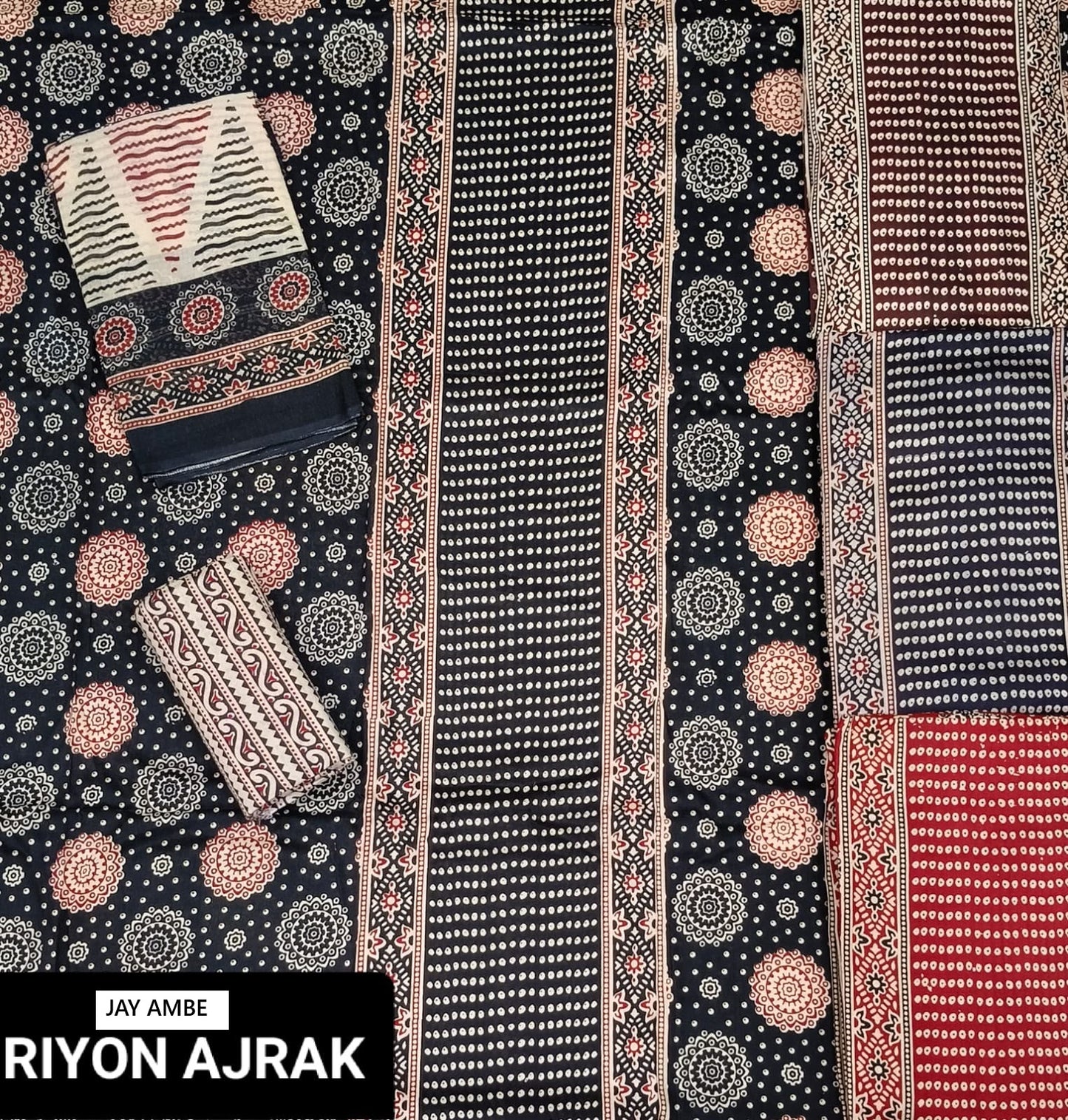 Ajrak Special 2207 Jay Ambe Rayon Salwar Suits Manufacturer Ahmedabad
