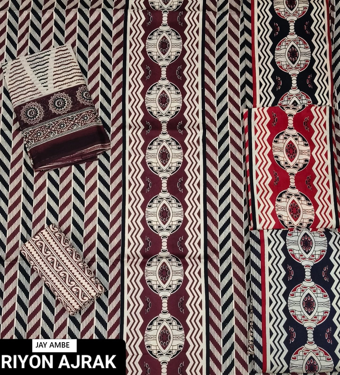 Ajrak Special 2207 Jay Ambe Rayon Salwar Suits Manufacturer Ahmedabad