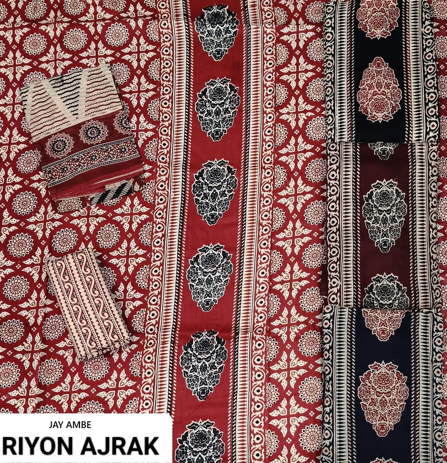 Ajrak Special 2207 Jay Ambe Rayon Salwar Suits Manufacturer Ahmedabad
