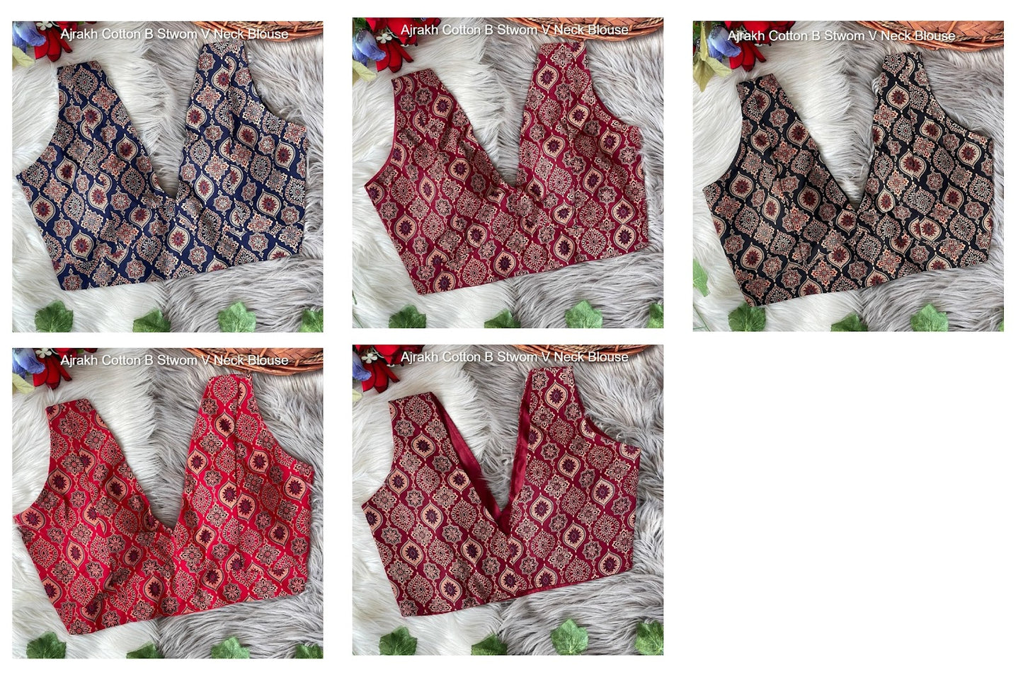 Ajrakh Cotton B Stwom Cotton Blouse Supplier