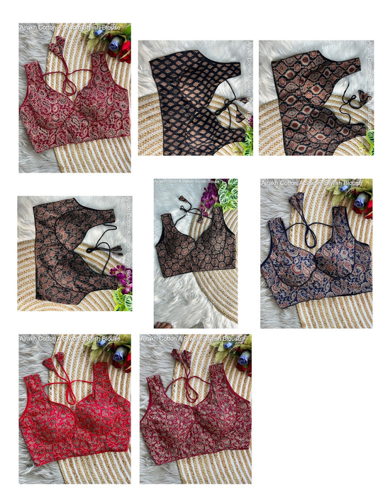 Ajrakh Cotton Stwom Cotton Blouse Manufacturer