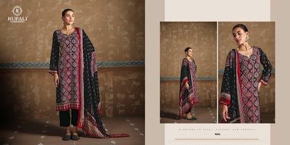 Ajrakh Print Rupali Viscose Muslin Pant Style Suits Wholesaler