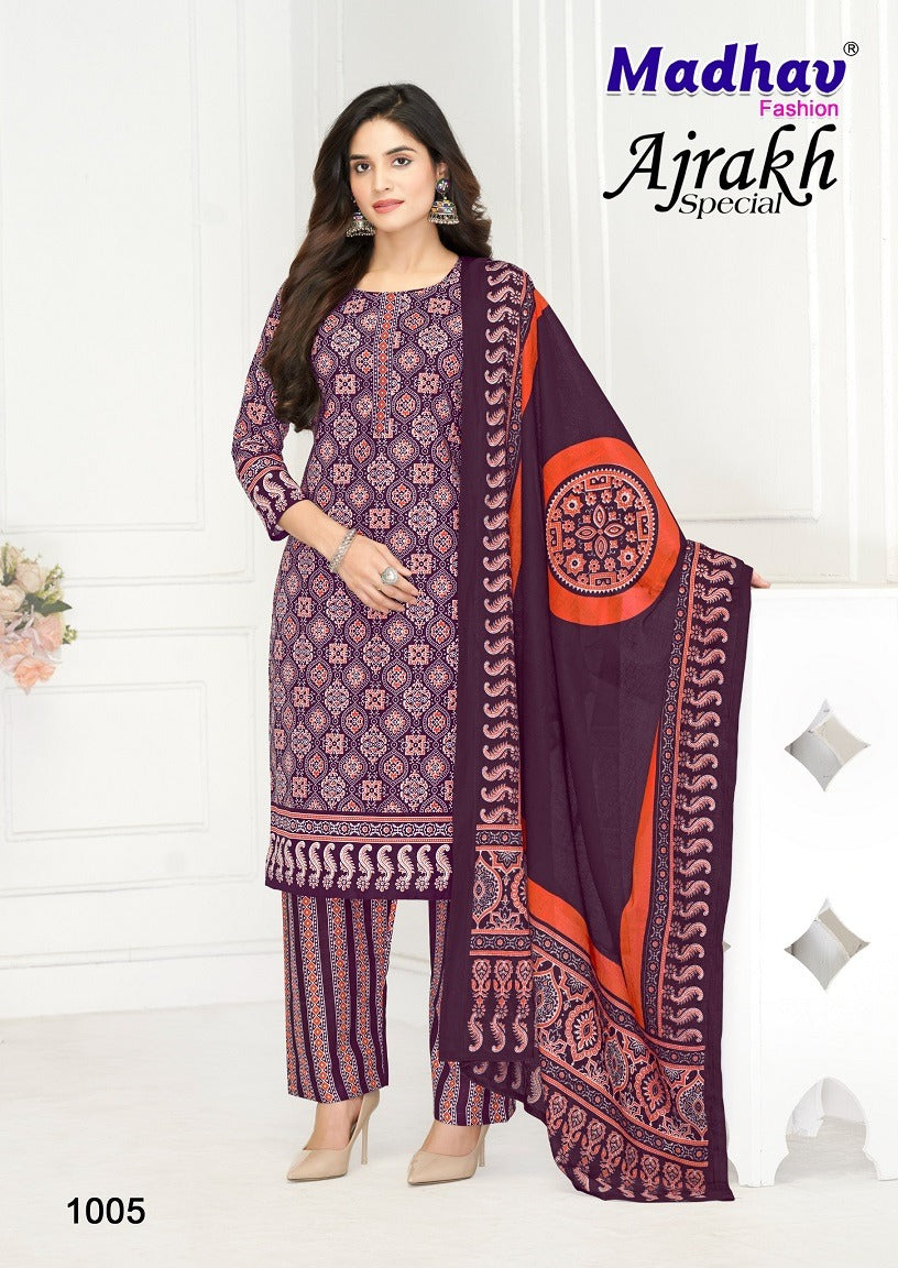 Ajrakh Special Madhav Fashion Cotton Dress Material Wholesaler