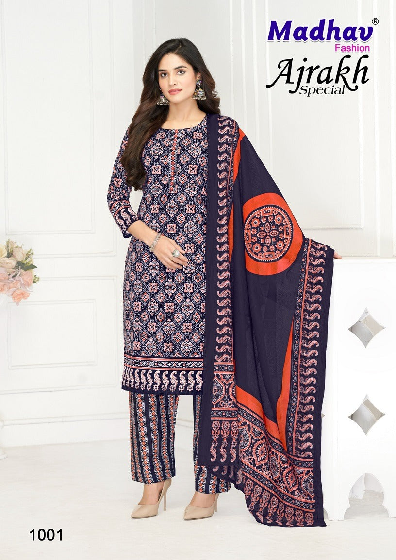 Ajrakh Special Madhav Fashion Cotton Dress Material Wholesaler