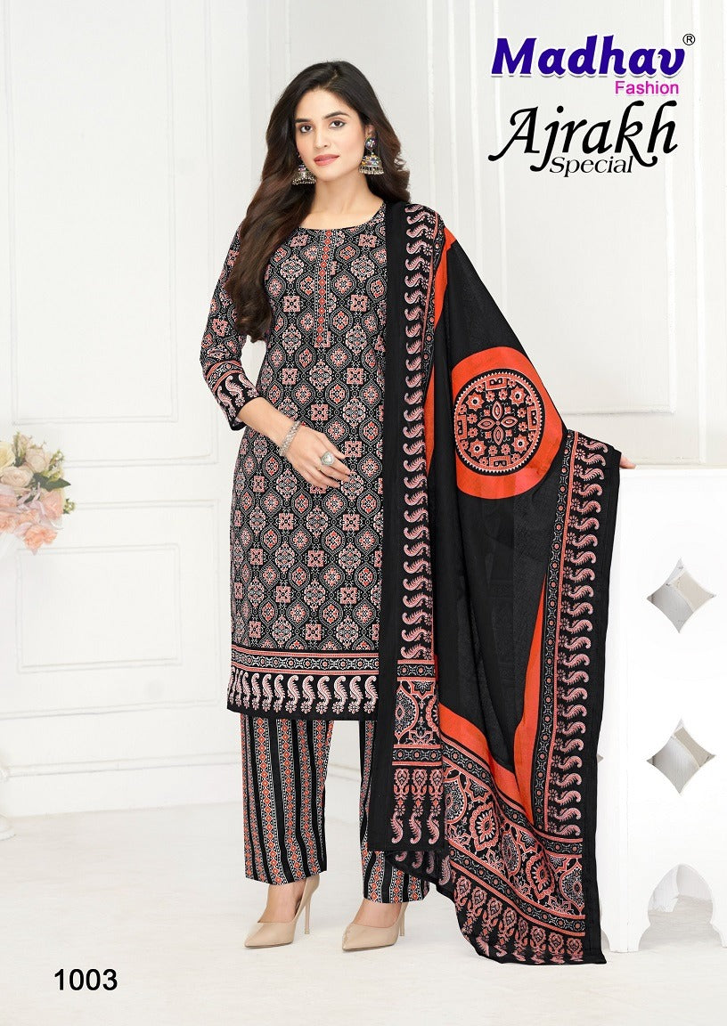 Ajrakh Special Madhav Fashion Cotton Dress Material Wholesaler