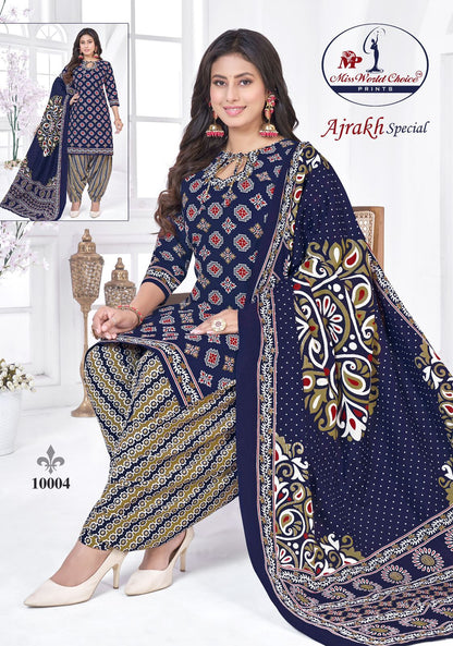 Ajrakh Special Vol 10 Miss World Choice Cotton Dress Material Supplier