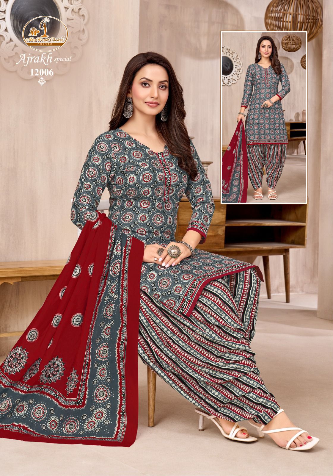 Ajrakh Special Vol 12 Miss World Choice Cotton Dress Material Wholesale