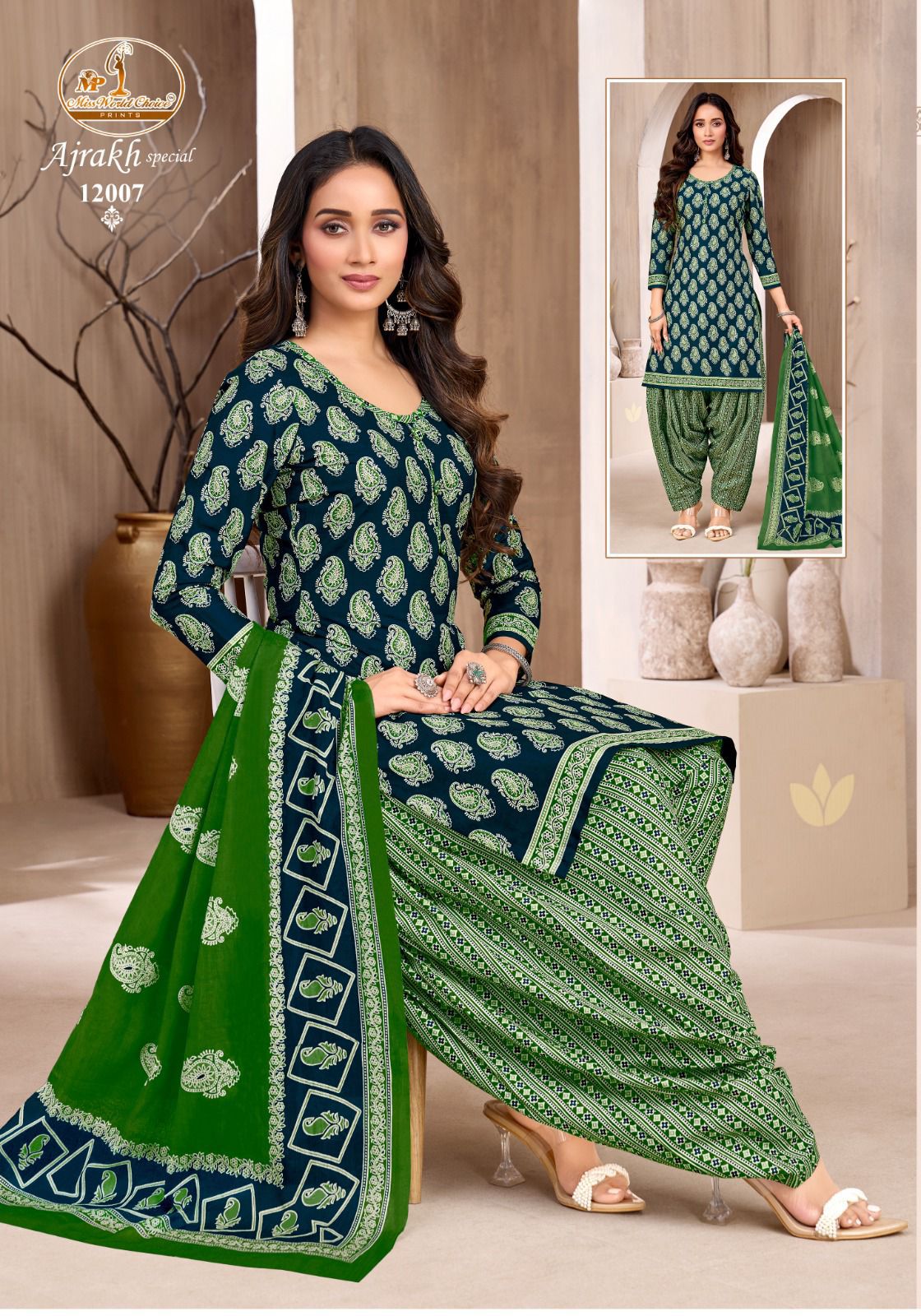 Ajrakh Special Vol 12 Miss World Choice Cotton Dress Material Wholesale
