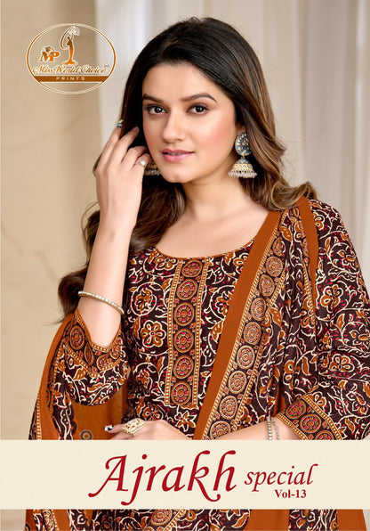 Ajrakh Special Vol 13 Miss World Choice Cotton Dress Material Supplier Ahmedabad
