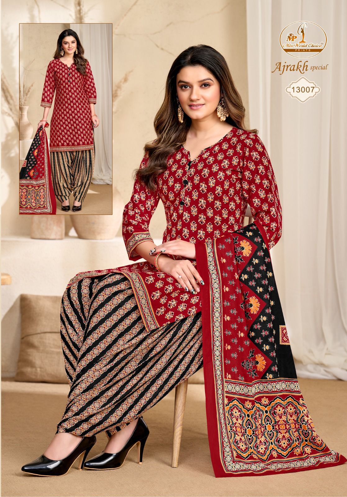 Ajrakh Special Vol 13 Miss World Choice Cotton Dress Material Supplier Ahmedabad
