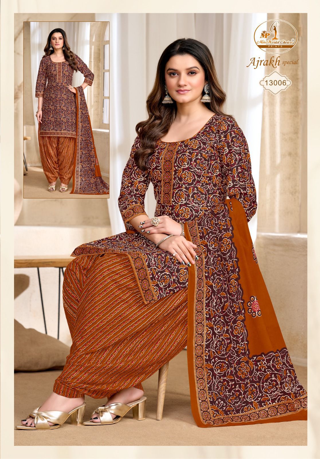 Ajrakh Special Vol 13 Miss World Choice Cotton Dress Material Supplier Ahmedabad