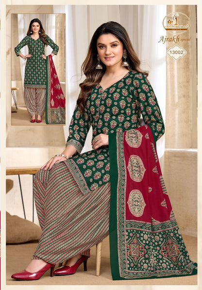 Ajrakh Special Vol 13 Miss World Choice Cotton Dress Material Supplier Ahmedabad