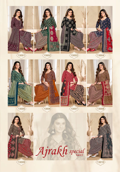 Ajrakh Special Vol 13 Miss World Choice Cotton Dress Material Supplier Ahmedabad