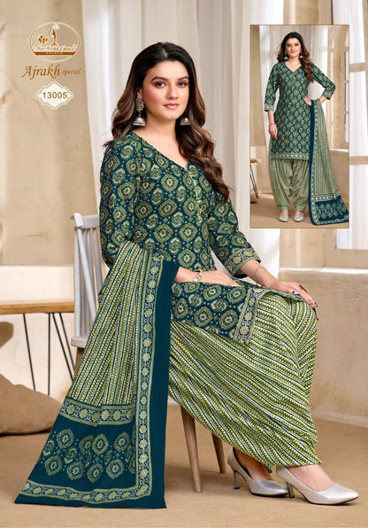 Ajrakh Special Vol 13 Miss World Choice Cotton Dress Material Supplier Ahmedabad