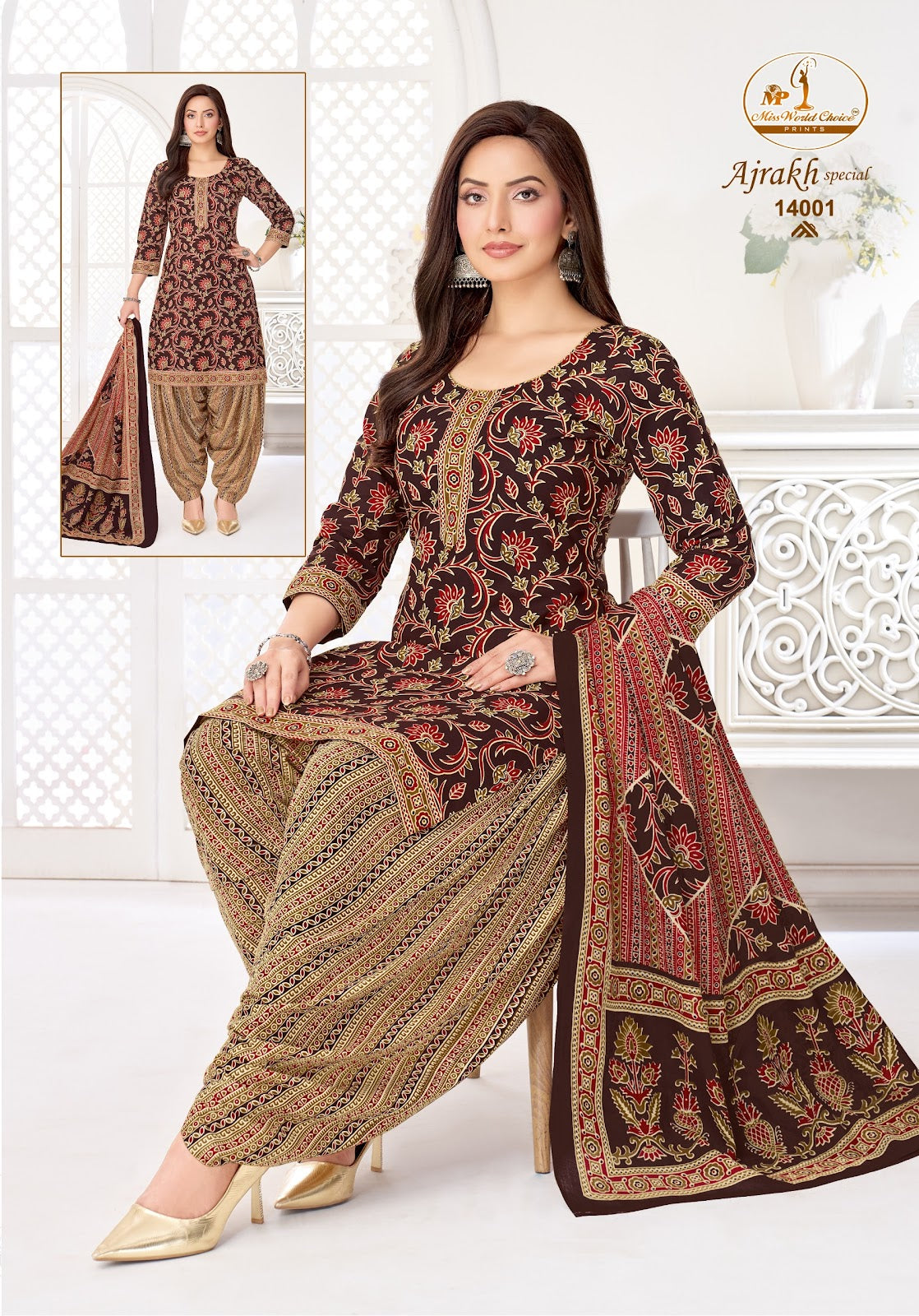 Ajrakh Special Vol 14 Miss World Choice Cotton Dress Material Wholesale
