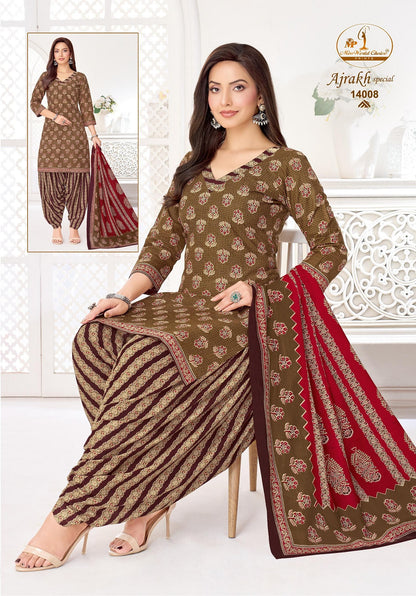 Ajrakh Special Vol 14 Miss World Choice Readymade Cotton Patiyala Suits Wholesale Rate