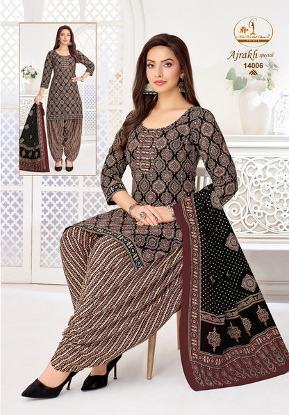 Ajrakh Special Vol 14 Miss World Choice Readymade Cotton Patiyala Suits Wholesale Rate