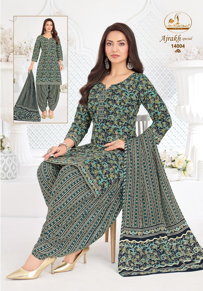 Ajrakh Special Vol 14 Miss World Choice Readymade Cotton Patiyala Suits Wholesale Rate