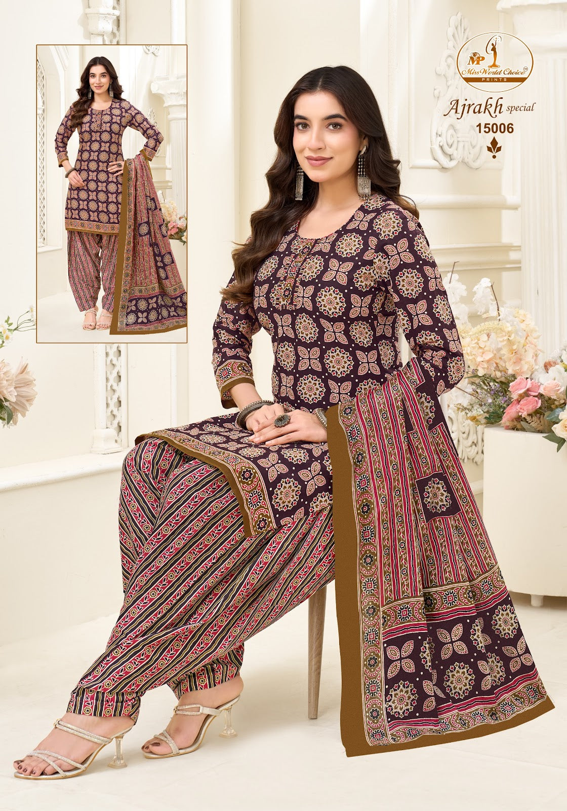 Ajrakh Special Vol 15 Miss World Choice Cotton Dress Material Wholesale