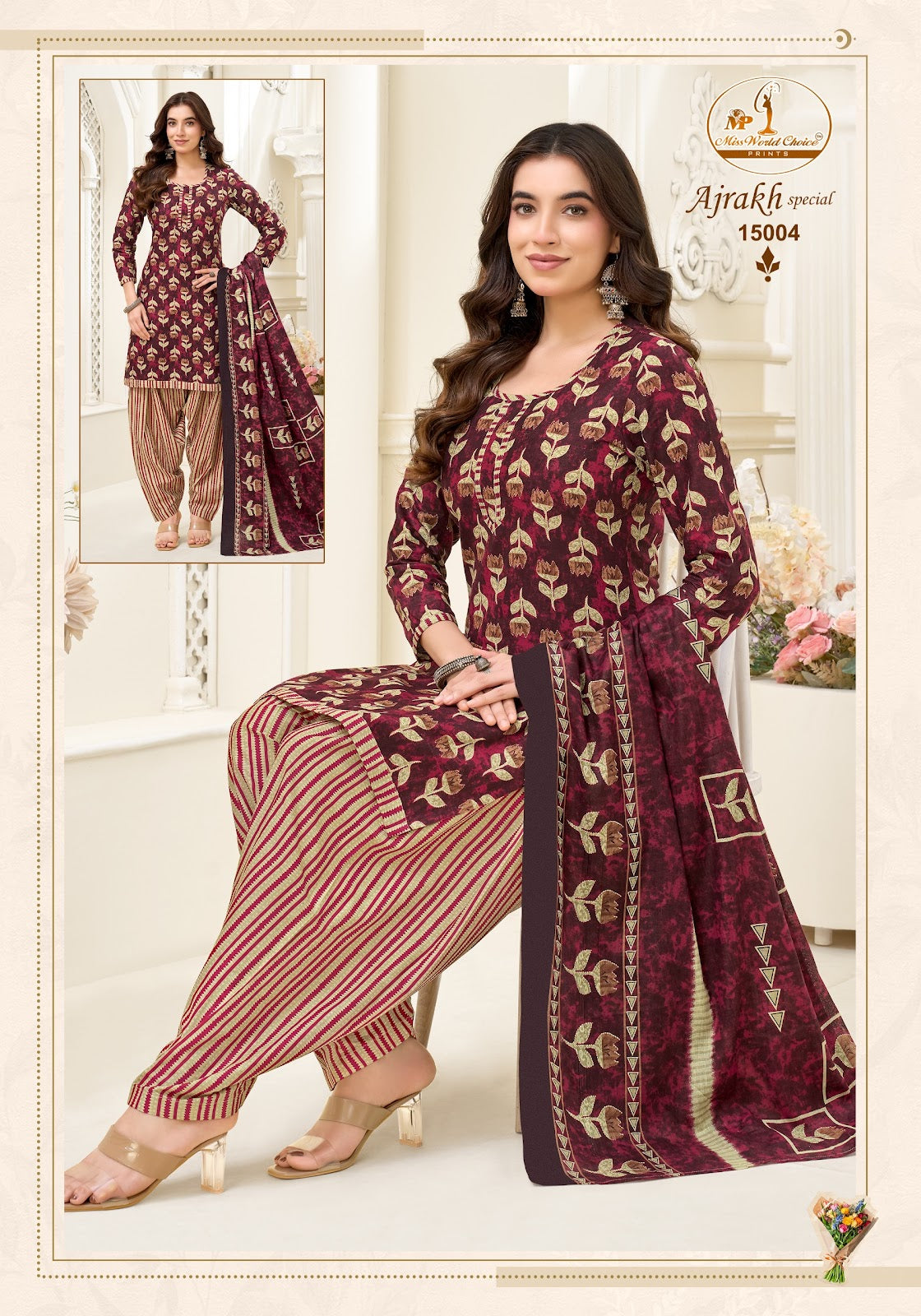 Ajrakh Special Vol 15 Miss World Choice Cotton Dress Material Wholesale