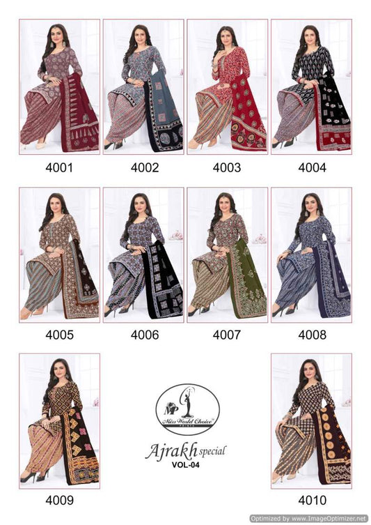 Ajrakh Special Vol 4 Miss World Choice Cotton Dress Material