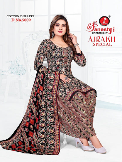 Ajrakh Special Vol 5 Ganeshji Cotton Dress Material Supplier Ahmedabad