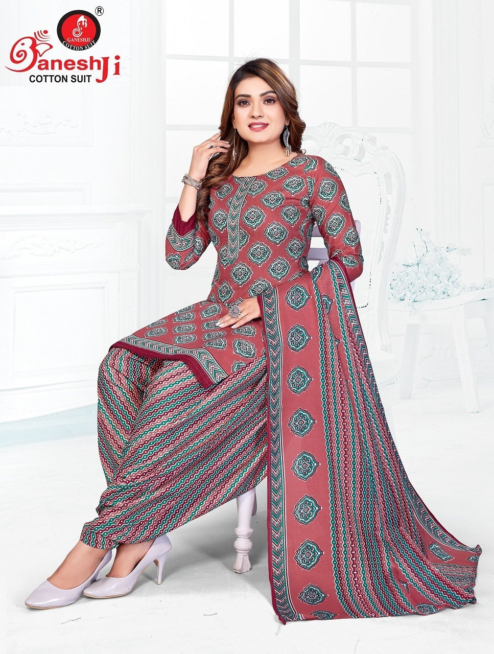 Ajrakh Special Vol 5 Ganeshji Cotton Dress Material Supplier Ahmedabad
