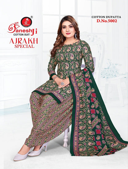 Ajrakh Special Vol 5 Ganeshji Cotton Dress Material Supplier Ahmedabad