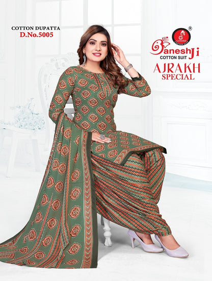 Ajrakh Special Vol 5 Ganeshji Cotton Dress Material Supplier Ahmedabad