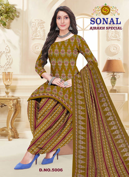 Ajrakh Special Vol 5 Sonal Textile Cotton Dress Material Wholesale Rate
