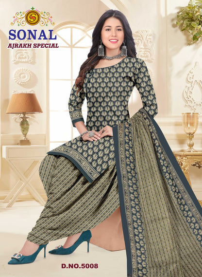 Ajrakh Special Vol 5 Sonal Textile Cotton Dress Material Wholesale Rate
