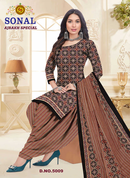 Ajrakh Special Vol 5 Sonal Textile Cotton Dress Material Wholesale Rate