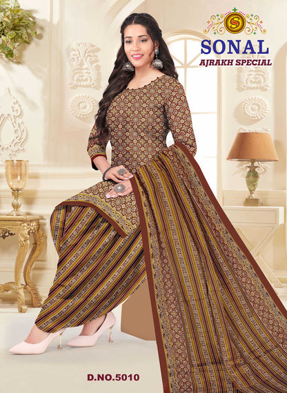 Ajrakh Special Vol 5 Sonal Textile Cotton Dress Material Wholesale Rate