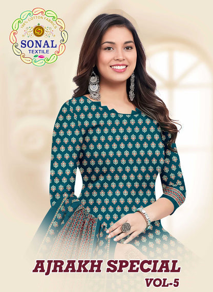 Ajrakh Special Vol 5 Sonal Textile Cotton Dress Material Wholesale Rate