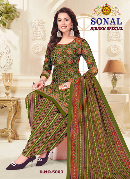 Ajrakh Special Vol 5 Sonal Textile Cotton Dress Material Wholesale Rate
